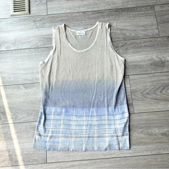 Tan  Jay Ombre Metallic Knitted Sleeveless Tunic - Picture 4 of 12